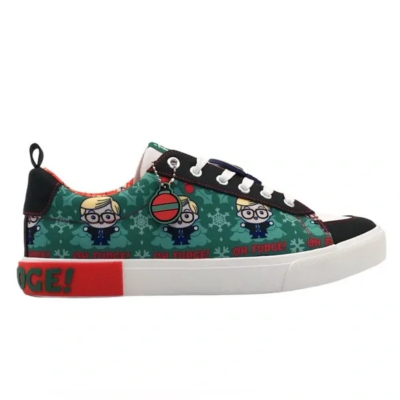 🎄A Christmas Story Ralphie Sneakers Men’s Size 11 Low Top Holiday Shoes NWT